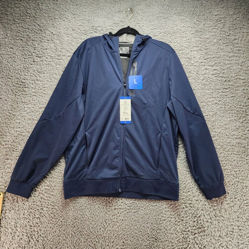 Mondetta Jacket Mens Large Navy Blue Full-Zip Polyester Hoodie *NWT*